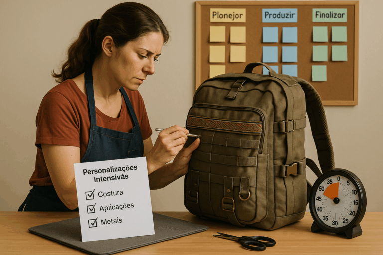 Distribuição tática de personalizações intensivas para peças pesadas com foco na ergonomia