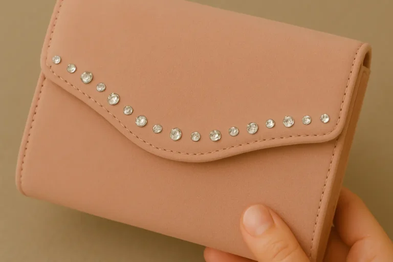 Inserção de strass transparentes