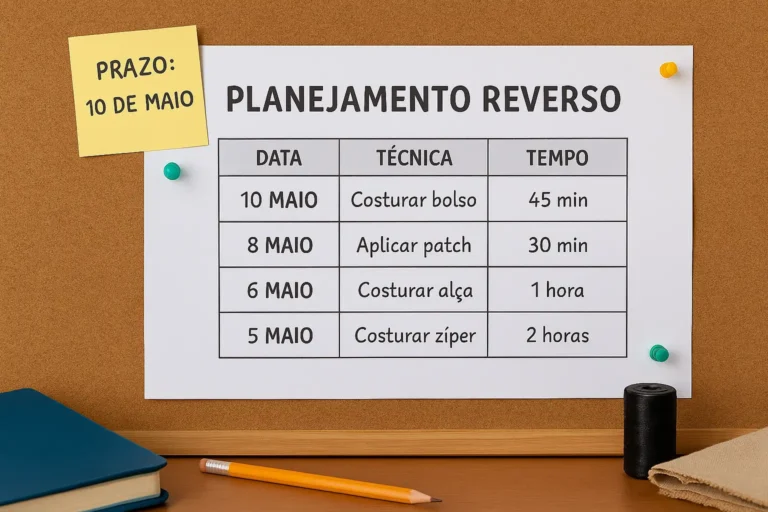 Planejamento reverso com base em data de entrega e tempo estimado de acabamento por técnica